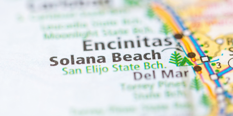 Solana Beach Map in color